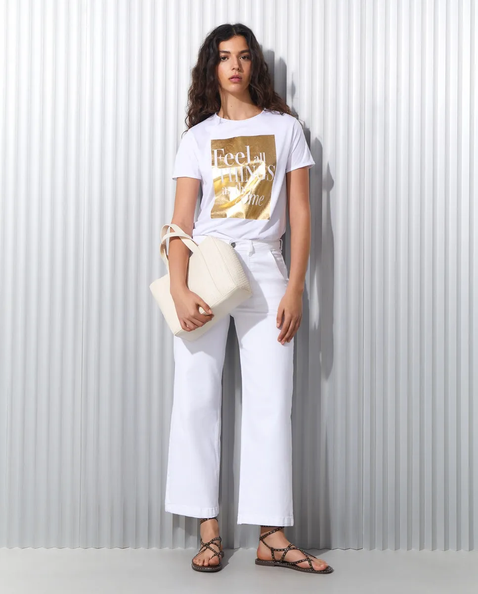 Женская футболка с короткими рукавами и анималистичным принтом Easy Wear, белый
Женская футболка с короткими рукавами и анималистичным принтом Easy Wear, белый