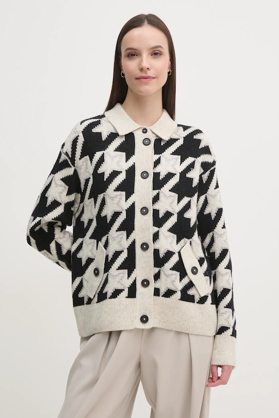 Кардиган с добавлением шерсти Oui, бежевый
Кардиган с добавлением шерсти Oui, бежевый