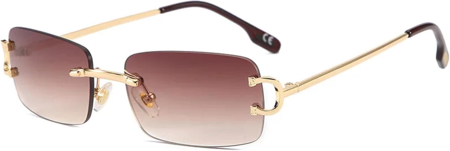 Модные солнцезащитные очки без оправы для женщин, роскошные, в стиле ретро, с градиентным переходом, для вечеринок на открытом воздухе, защита от УФ-излучения UV400 TVTBBVV, Gold-brown
Модные солнцезащитные очки без оправы для женщин, роскошные, в стиле ретро, с градиентным переходом, для вечеринок на открытом воздухе, защита от УФ-излучения UV400 TVTBBVV, Gold-brown