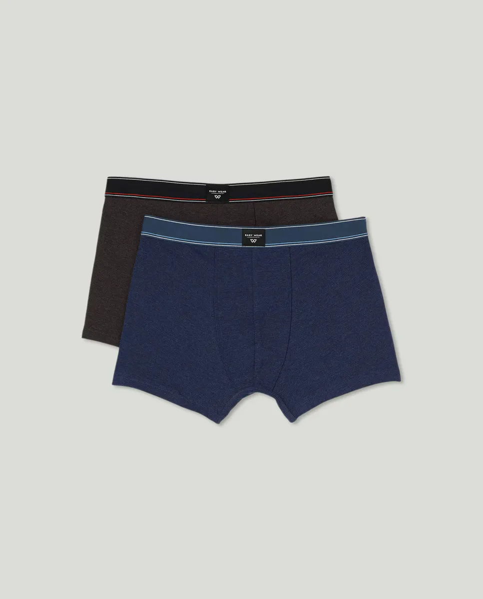 Упаковка из двух мужских однотонных эластичных трусов-боксеров Easy Wear, антрацит
Упаковка из двух мужских однотонных эластичных трусов-боксеров Easy Wear, антрацит
