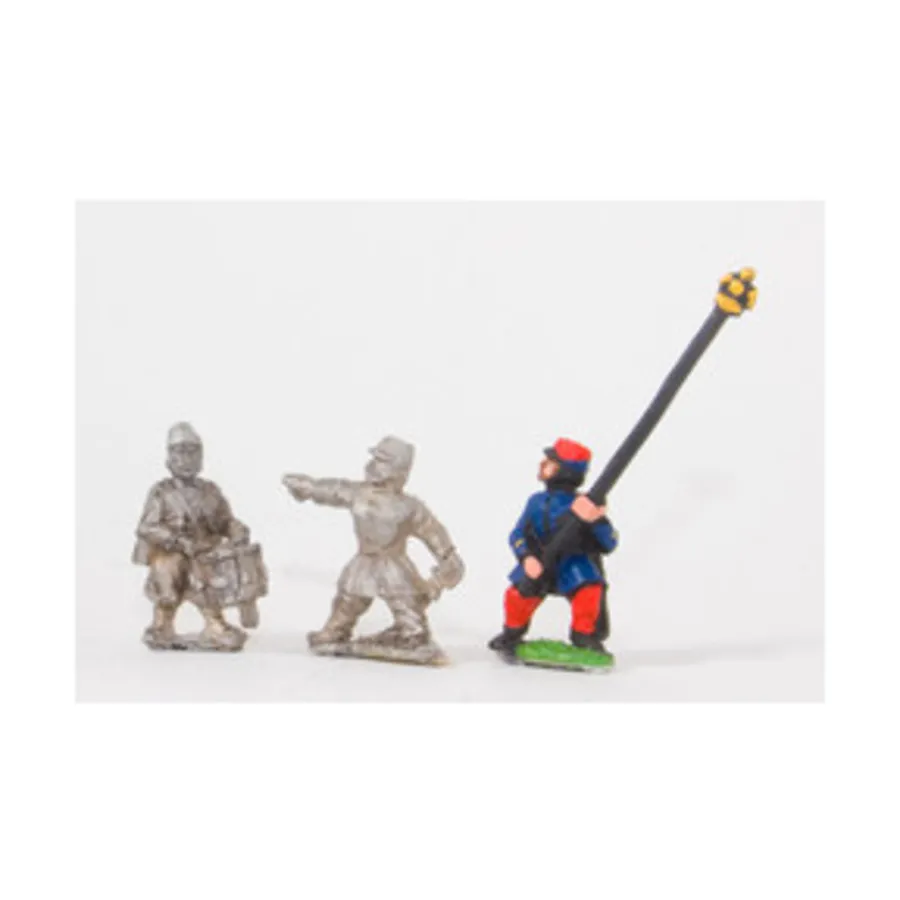 Зуавы в командовании Феса — офицеры, знаменосцы и барабанщики, Franco-Prussian War Miniatures - French - Fusiliers, Chasseurs, Zouaves (15mm)
Зуавы в командовании Феса — офицеры, знаменосцы и барабанщики, Franco-Prussian War Miniatures - French - Fusiliers, Chasseurs, Zouaves (15mm)