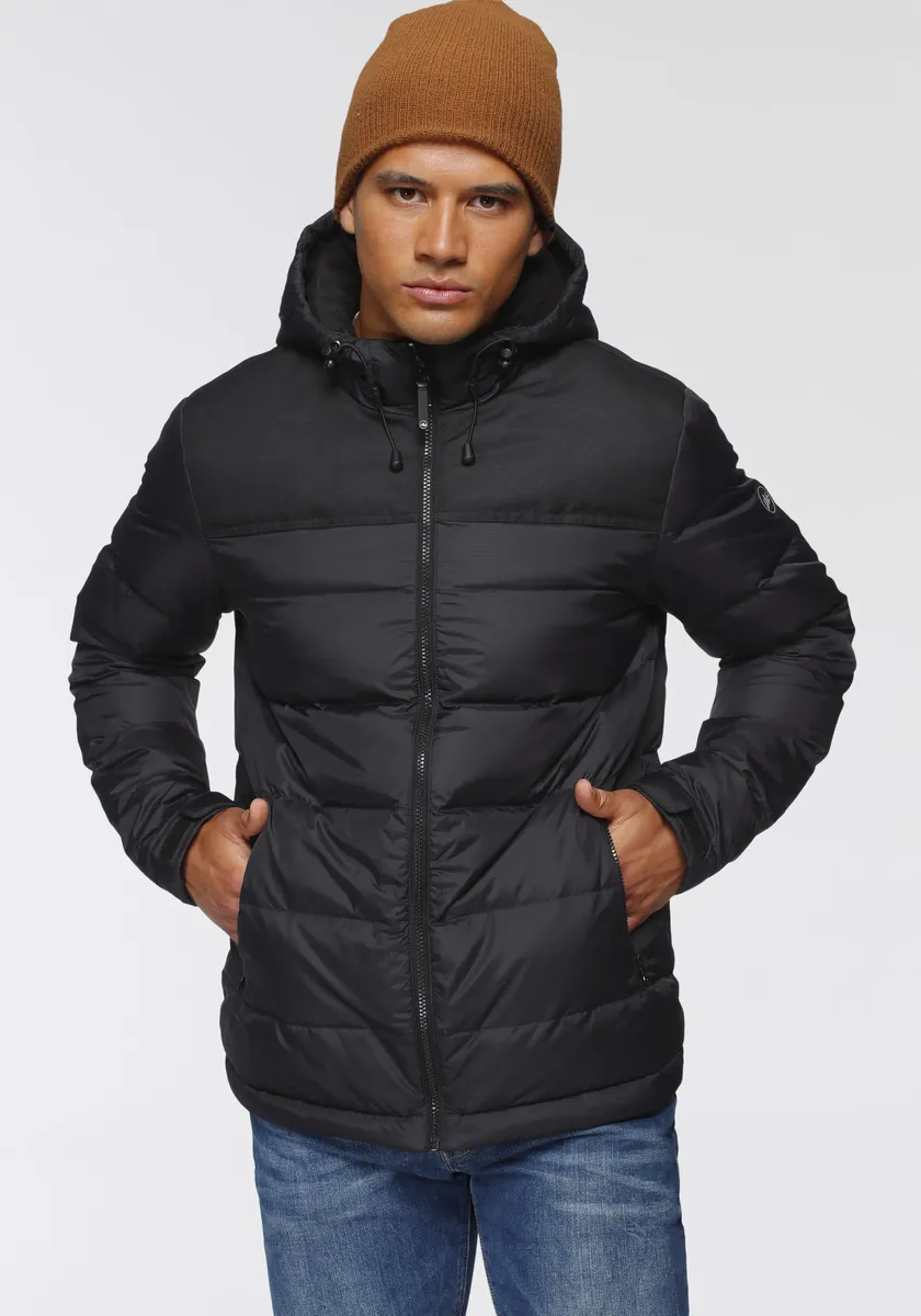 Пуховик Polarino с капюшоном, внешний материал водоотталкивающий, ветронепроницаемый и дышащий, черный
Пуховик Polarino с капюшоном, внешний материал водоотталкивающий, ветронепроницаемый и дышащий, черный