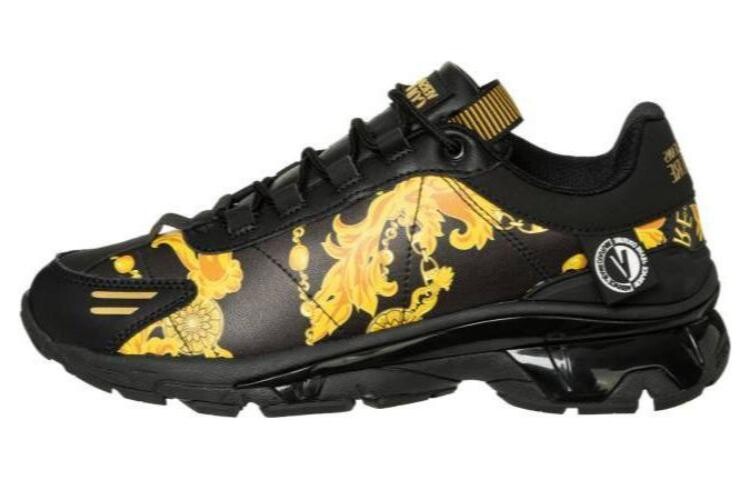 Кроссовки VERSACE JEANS Lifestyle Shoes Men Low-top Yellow, черный 
Кроссовки VERSACE JEANS Lifestyle Shoes Men Low-top Yellow, черный