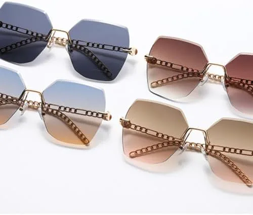 Квадратные солнцезащитные очки без оправы для женщин, оправа с цепочкой, модные винтажные очки большого размера с защитой от УФ-излучения UV400 MTZJH, Purple Pink
Квадратные солнцезащитные очки без оправы для женщин, оправа с цепочкой, модные винтажные очки большого размера с защитой от УФ-излучения UV400 MTZJH, Purple Pink