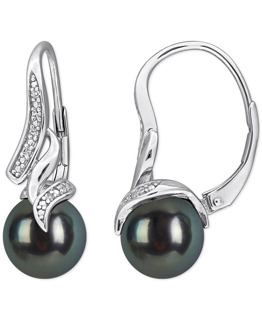 Серьги из стерлингового серебра с культивированным таитянским жемчугом (8-8,5 мм) и бриллиантовой отделкой Macy's, Black
Серьги из стерлингового серебра с культивированным таитянским жемчугом (8-8,5 мм) и бриллиантовой отделкой Macy's, Black
