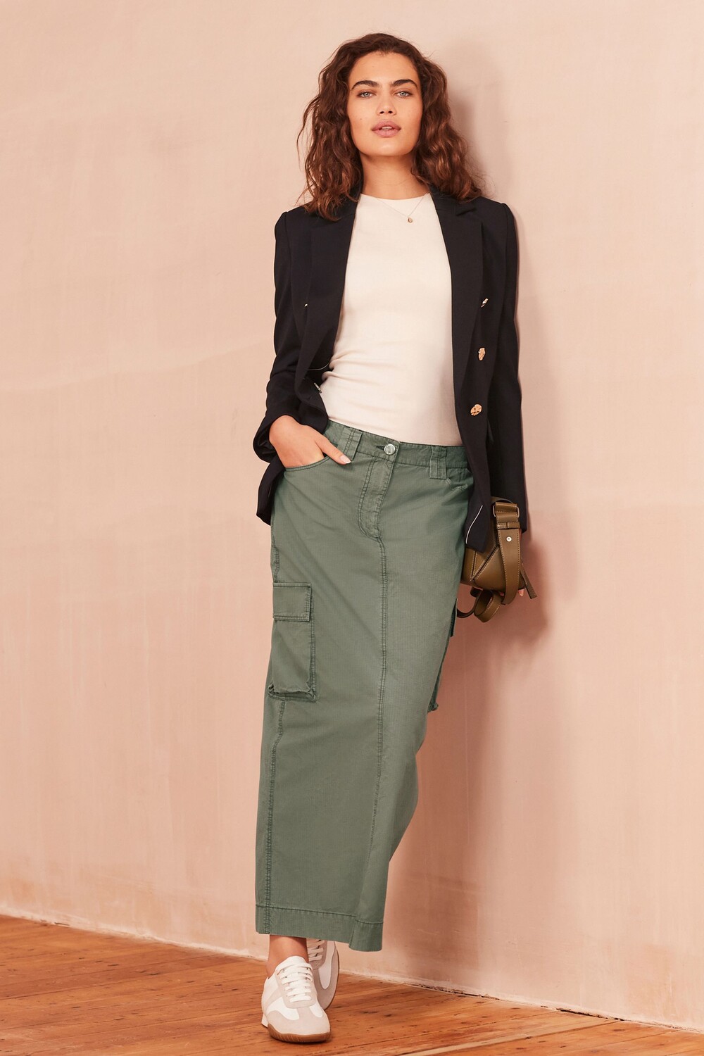 Юбка миди из рипстопа с карманами Next, зеленый
Юбка миди из рипстопа с карманами Next, зеленый