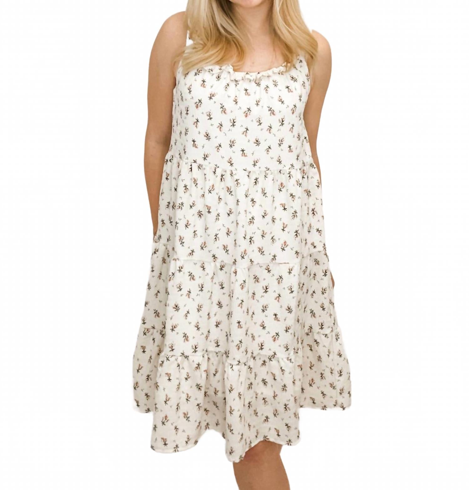 Платье с мелким цветочным принтом в кремовом цвете Mikarose, кремовый
Платье с мелким цветочным принтом в кремовом цвете Mikarose, кремовый