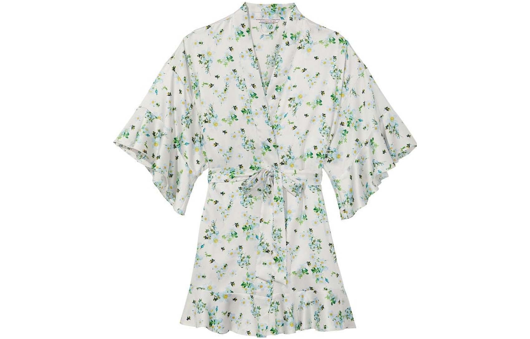 Пижамный халат Victoria's Secret женский белый с принтом
Пижамный халат Victoria's Secret женский белый с принтом