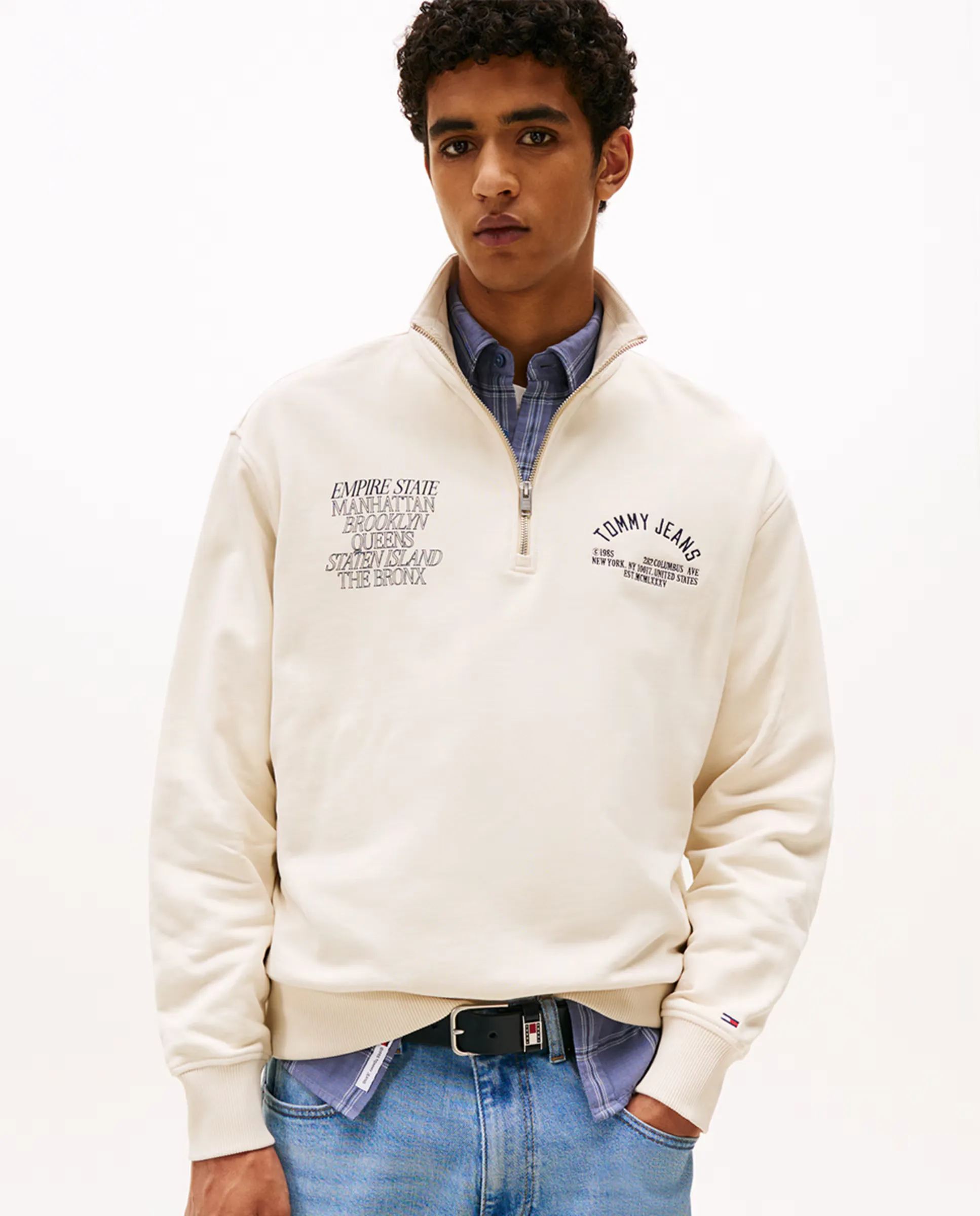 Мужская толстовка расслабленного кроя с полумолнией Tommy Jeans, кремовый
Мужская толстовка расслабленного кроя с полумолнией Tommy Jeans, кремовый