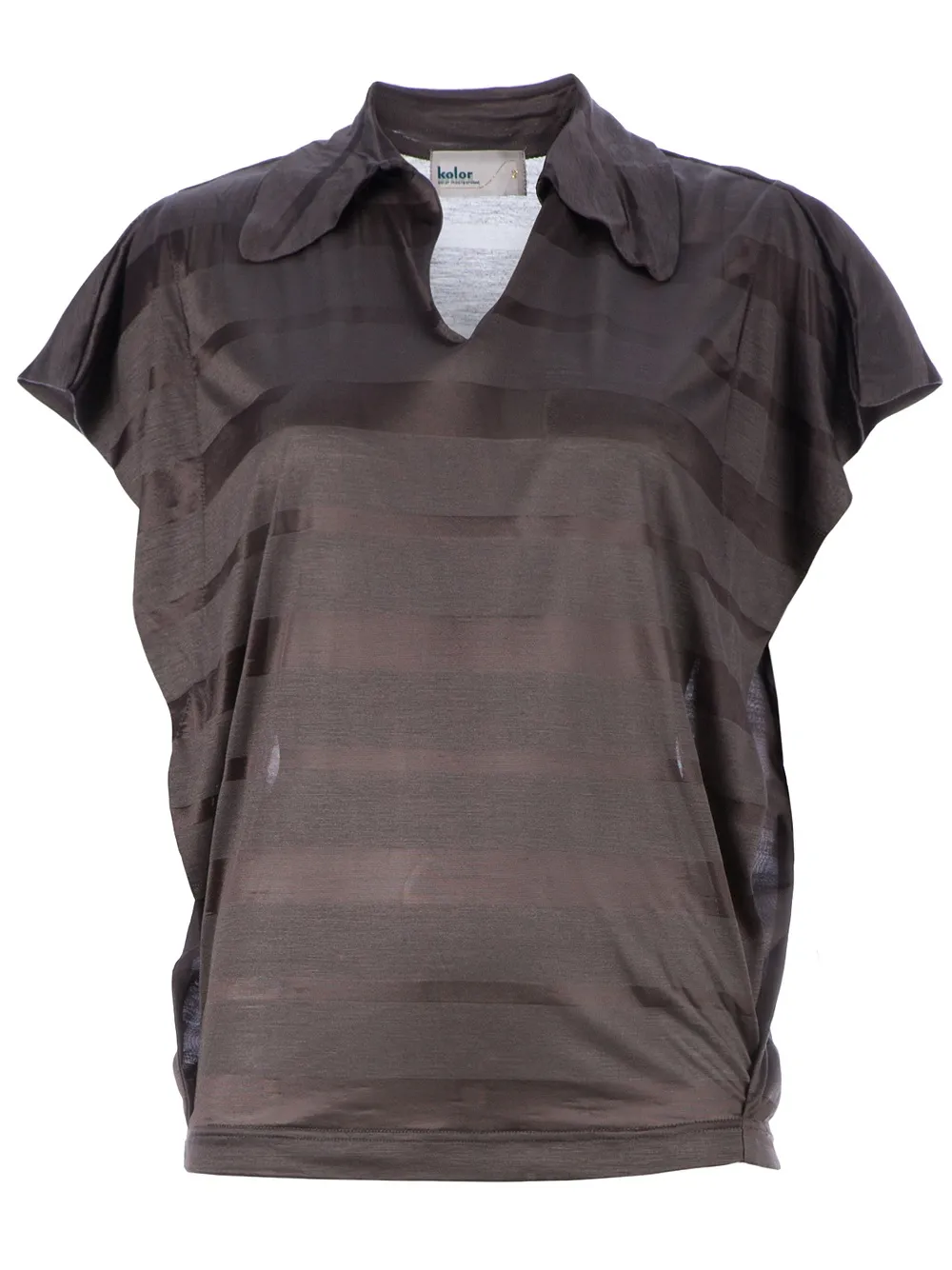 Блузка в полоску с открытым воротником Kolor, серый
Блузка в полоску с открытым воротником Kolor, серый