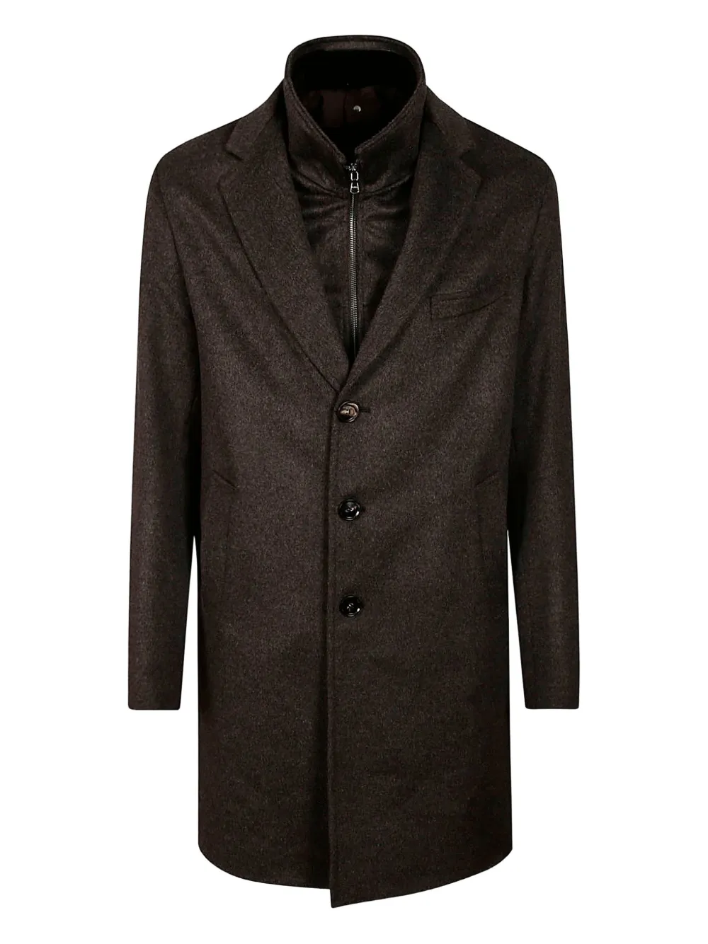 Однобортное шерстяное пальто Barba, серый
Однобортное шерстяное пальто Barba, серый