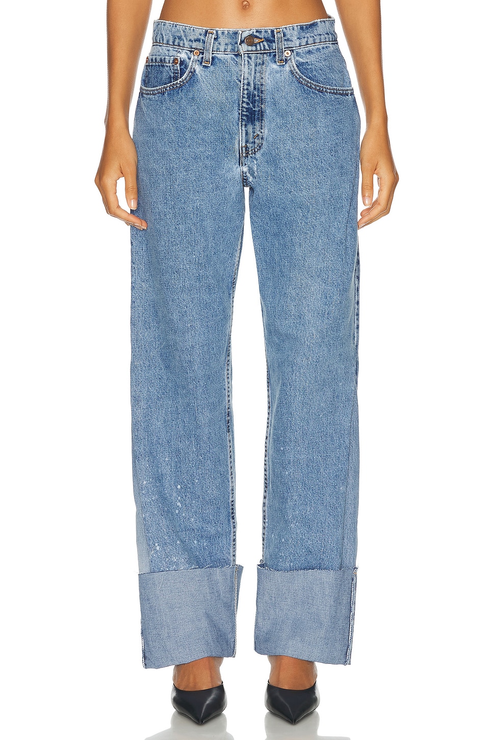 Ультраширокие джинсы с манжетой Aligrace, Light Medium
Ультраширокие джинсы с манжетой Aligrace, Light Medium