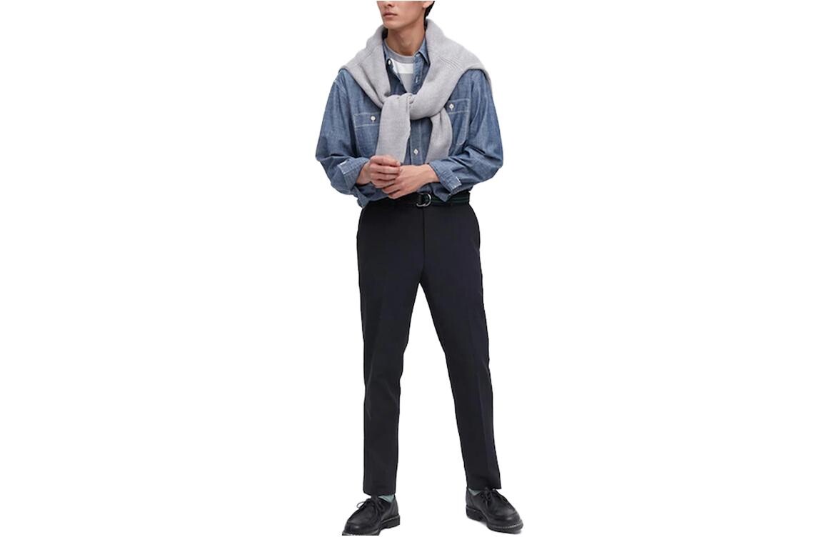 Костюм Брюки Мужские Темно-Синие Uniqlo, темно-синий 
Костюм Брюки Мужские Темно-Синие Uniqlo, темно-синий