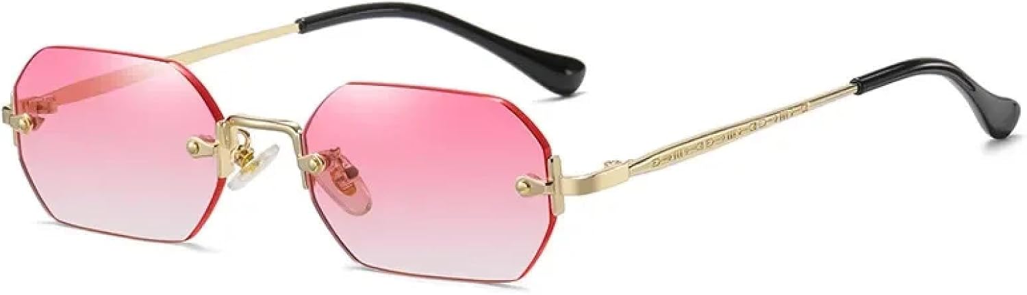 Солнцезащитные очки с защитой от УФ-излучения UV400 | Маленькие без оправы, металлические, золотистые | Для женщин и мужчин, для занятий спортом на открытом воздухе и вождения DSVIGF, Gold Pink
Солнцезащитные очки с защитой от УФ-излучения UV400 | Маленькие без оправы, металлические, золотистые | Для женщин и мужчин, для занятий спортом на открытом воздухе и вождения DSVIGF, Gold Pink