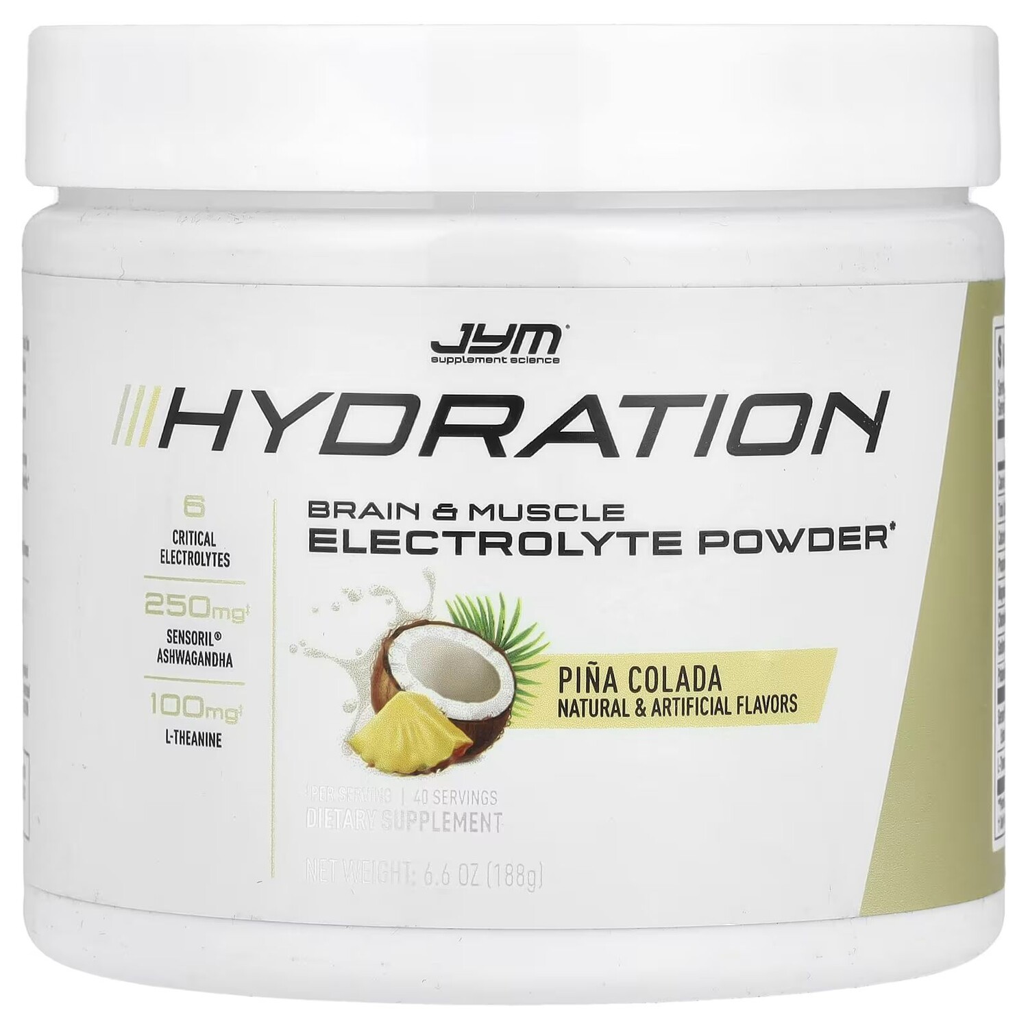 Hydration, Электролитный порошок, пина колада, 6,6 унции (188 г) Jym Supplement Science
Hydration, Электролитный порошок, пина колада, 6,6 унции (188 г) Jym Supplement Science