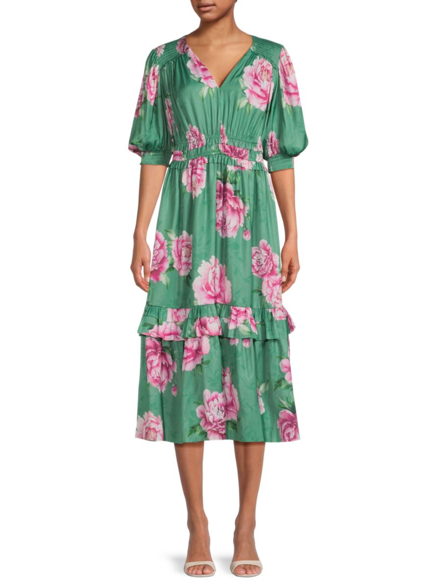 Платье-миди с цветочным принтом и рукавами-блузонами T Tahari, цвет Pink Green Multi
Платье-миди с цветочным принтом и рукавами-блузонами T Tahari, цвет Pink Green Multi
