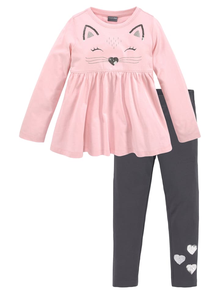 Kidsworld Рубашка с длинными рукавами и леггинсы розового/антрацитового цвета
Kidsworld Рубашка с длинными рукавами и леггинсы розового/антрацитового цвета
