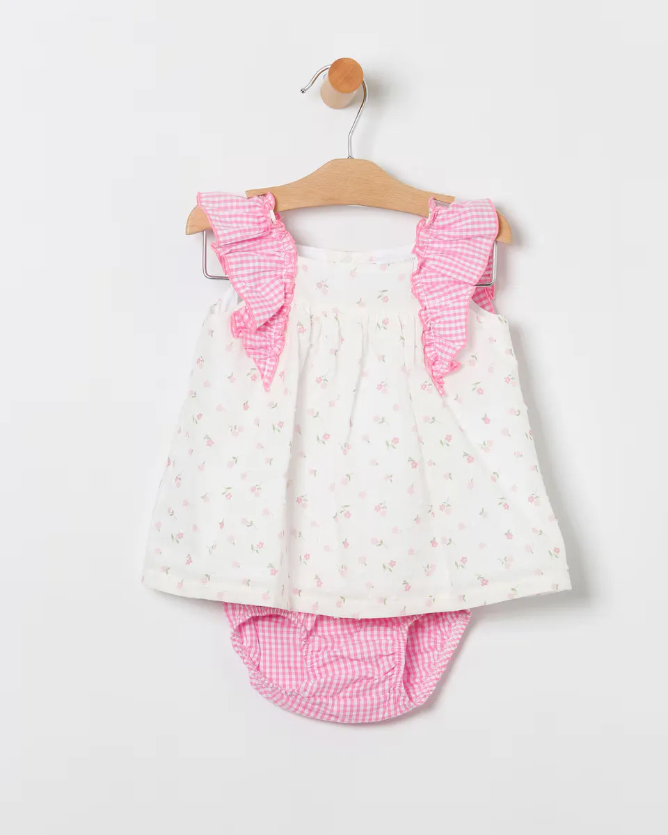 Платье для девочки с деталями в клетку, соответствующими трусикам Coco Acqua, фуксия
Платье для девочки с деталями в клетку, соответствующими трусикам Coco Acqua, фуксия