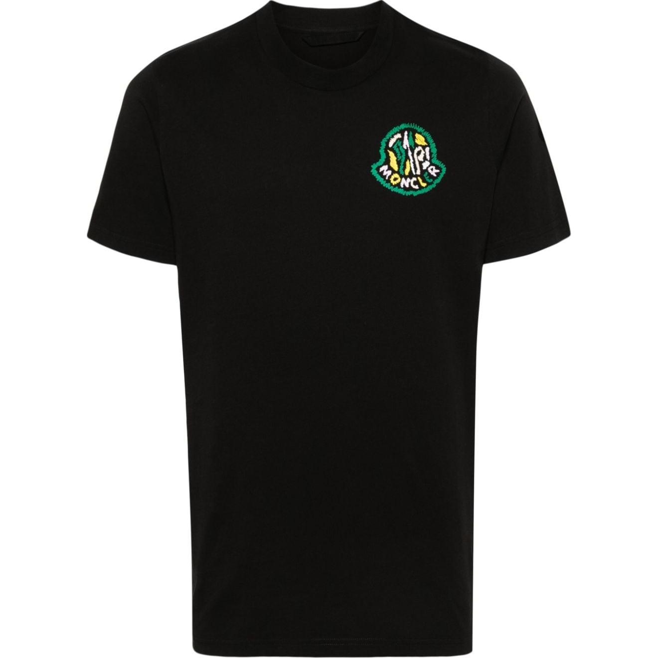 Футболка с логотипом Moncler, черная 
Футболка с логотипом Moncler, черная