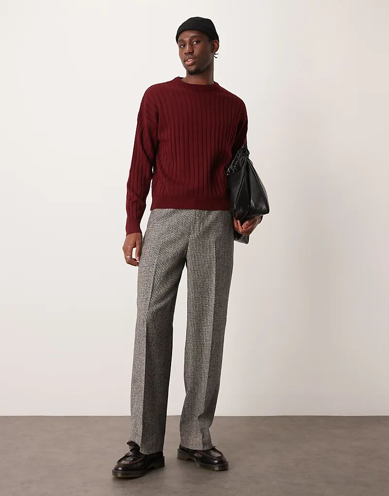 Элегантные широкие брюки из смеси шерсти в черно-белом цвете ASOS DESIGN
Элегантные широкие брюки из смеси шерсти в черно-белом цвете ASOS DESIGN