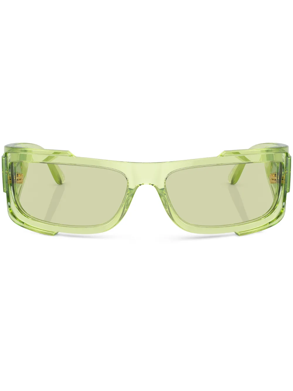 Солнцезащитные очки в прямоугольной оправе с логотипом Versace Eyewear, зеленый 
Солнцезащитные очки в прямоугольной оправе с логотипом Versace Eyewear, зеленый