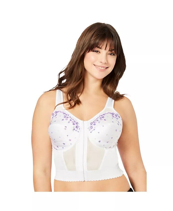 Удлиненный бюстгальтер больших размеров с вышивкой спереди и закрытием спереди Comfort Choice, белый
Удлиненный бюстгальтер больших размеров с вышивкой спереди и закрытием спереди Comfort Choice, белый