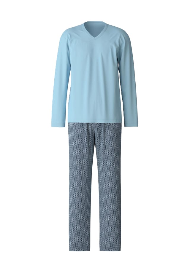 Пижама с V-образным вырезом и эластичным поясом Calida, синий
Пижама с V-образным вырезом и эластичным поясом Calida, синий