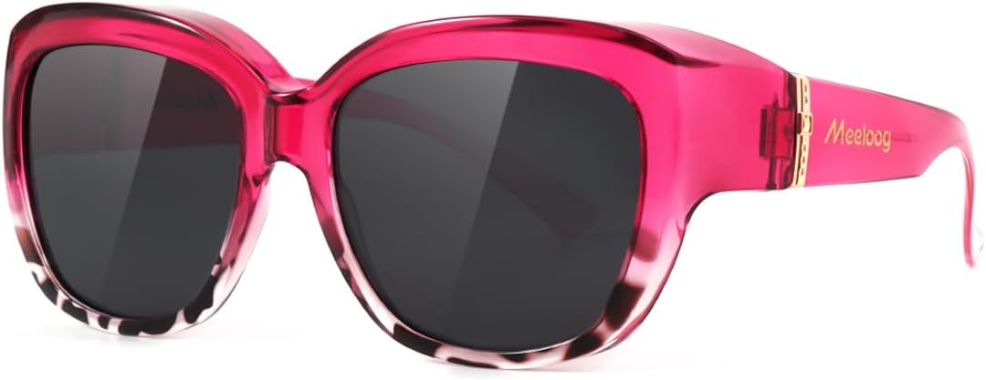 Солнцезащитные очки Meeloog Fit Over Glasses для женщин, увеличенные поляризованные солнцезащитные очки, надеваемые поверх обычных очков, солнцезащитные очки для вождения MST6494, Red Tortoise Gradient Frame Black Lens
Солнцезащитные очки Meeloog Fit Over Glasses для женщин, увеличенные поляризованные солнцезащитные очки, надеваемые поверх обычных очков, солнцезащитные очки для вождения MST6494, Red Tortoise Gradient Frame Black Lens