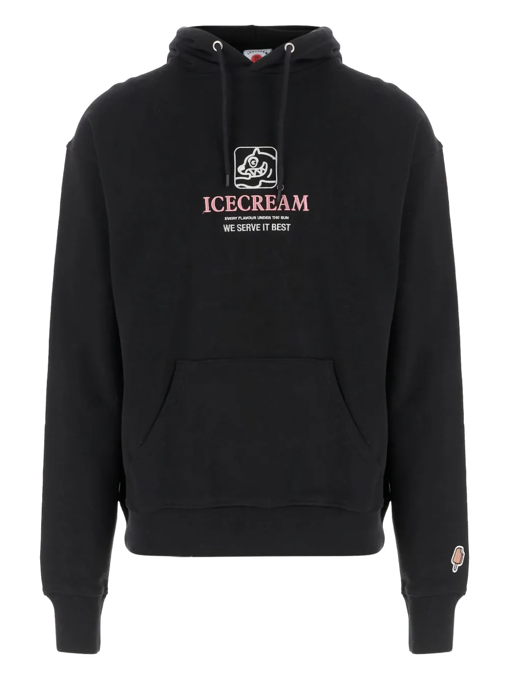 Хлопковая толстовка с вышитым логотипом ICECREAM, черный
Хлопковая толстовка с вышитым логотипом ICECREAM, черный