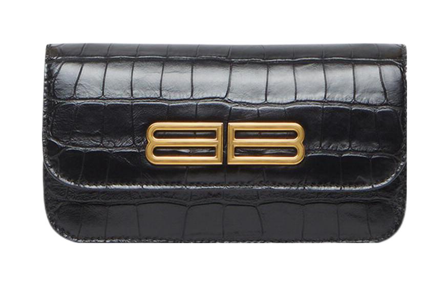 Женский кошелек на цепочке Gossip черный Balenciaga 
Женский кошелек на цепочке Gossip черный Balenciaga