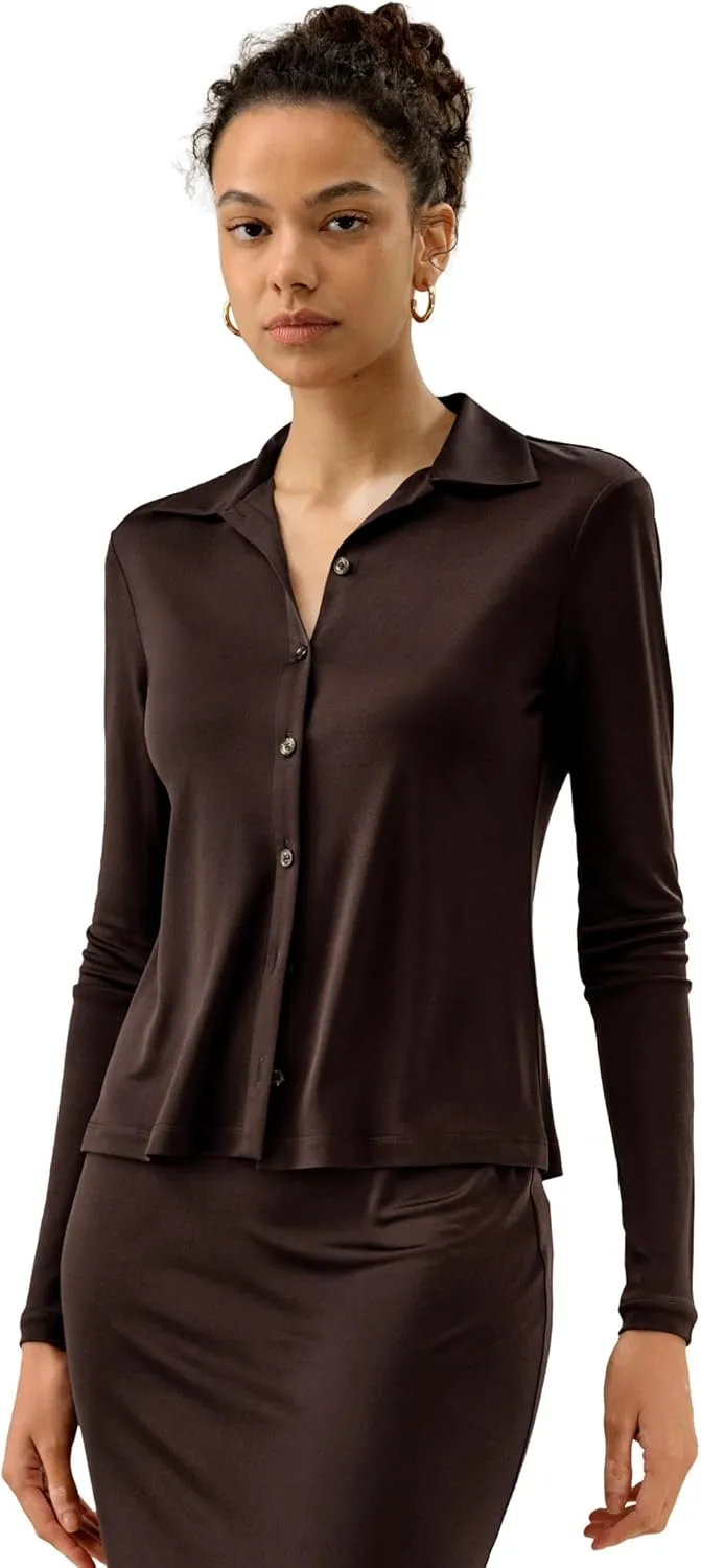 LilySilk 100% Silk Jersey рубашка для женщин, базовая облегающая, с длинными рукавами и застежкой на пуговицы
LilySilk 100% Silk Jersey рубашка для женщин, базовая облегающая, с длинными рукавами и застежкой на пуговицы