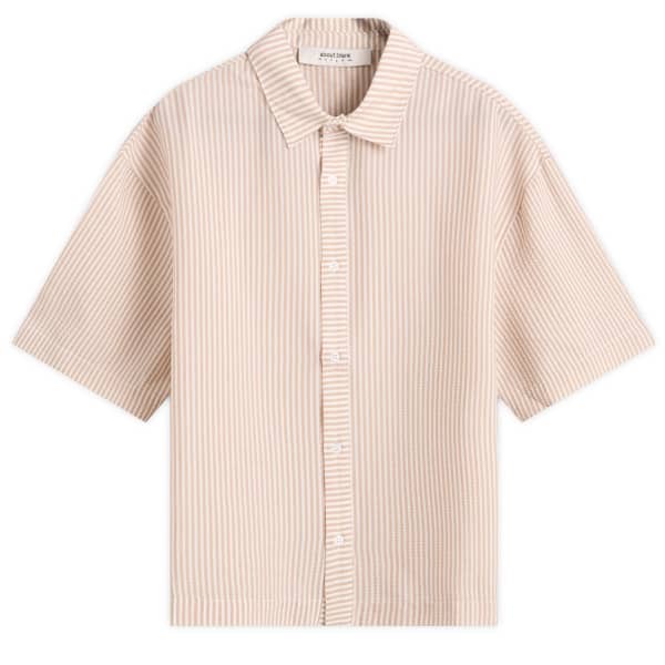 Полосатая рубашка из пике для отпуска About:Blank, коричневый и белый
Полосатая рубашка из пике для отпуска About:Blank, коричневый и белый