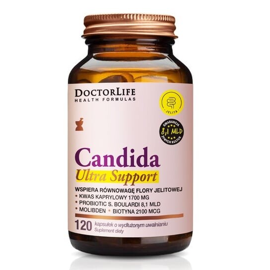 Doctor Life, Candida ultra support БАД, поддерживающий баланс кишечной флоры, 120 капсул
Doctor Life, Candida ultra support БАД, поддерживающий баланс кишечной флоры, 120 капсул