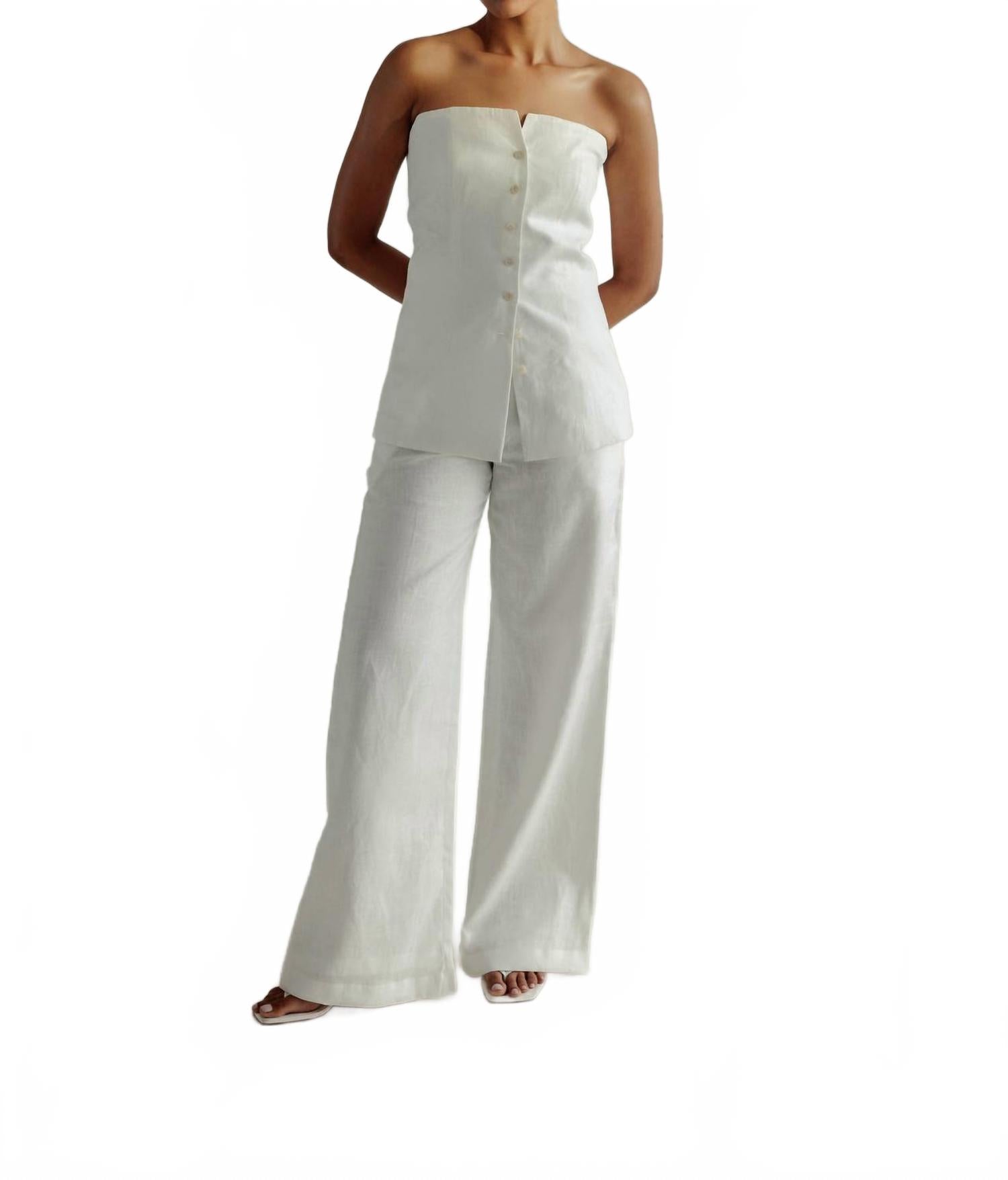 Брюки Costa с высокой посадкой в белом цвете Summer Away
Брюки Costa с высокой посадкой в белом цвете Summer Away