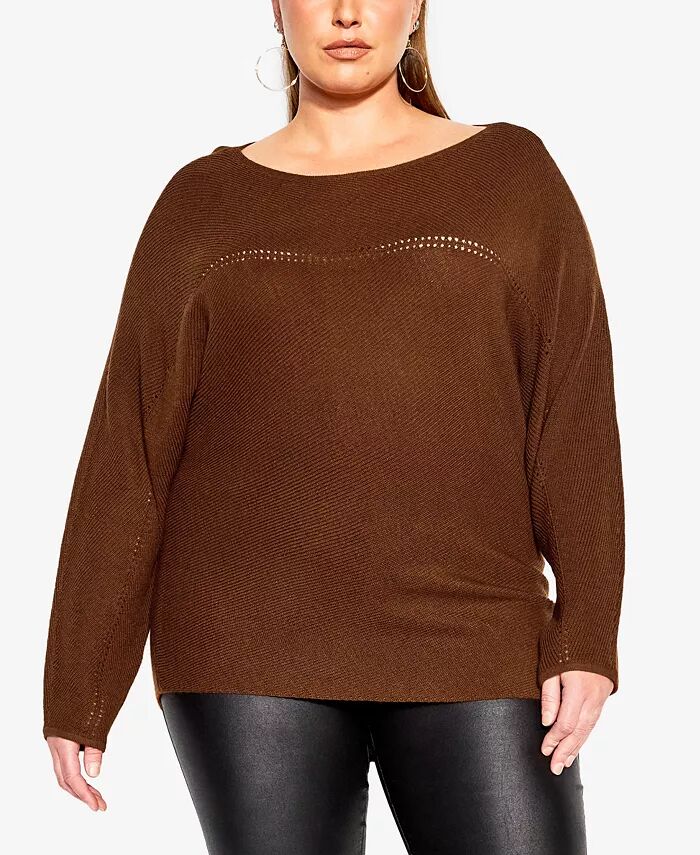 Женский свитер «Романтика» CITY CHIC, коричневый
Женский свитер «Романтика» CITY CHIC, коричневый