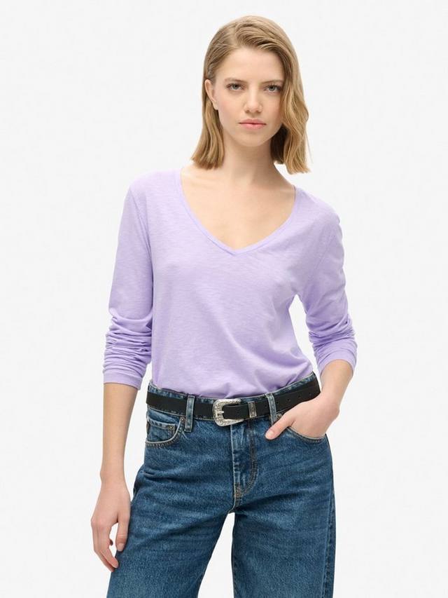 Трикотажный топ с v-образным вырезом и длинным рукавом Superdry, цвет Lavender Purple
Трикотажный топ с v-образным вырезом и длинным рукавом Superdry, цвет Lavender Purple