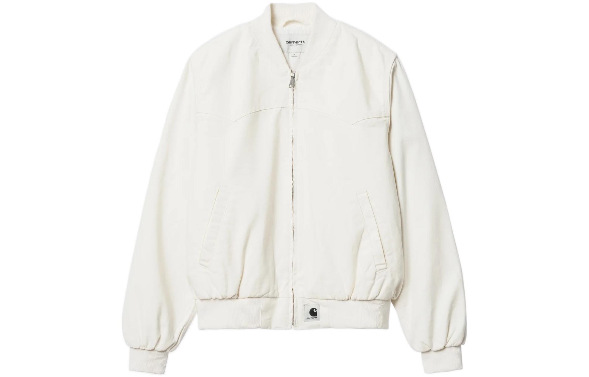 Carhartt WIP Белая бейсбольная куртка для женщин, White 
Carhartt WIP Белая бейсбольная куртка для женщин, White