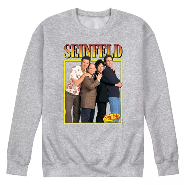 Мужская флисовая толстовка Seinfeld Group Square Licensed Character, серый 
Мужская флисовая толстовка Seinfeld Group Square Licensed Character, серый