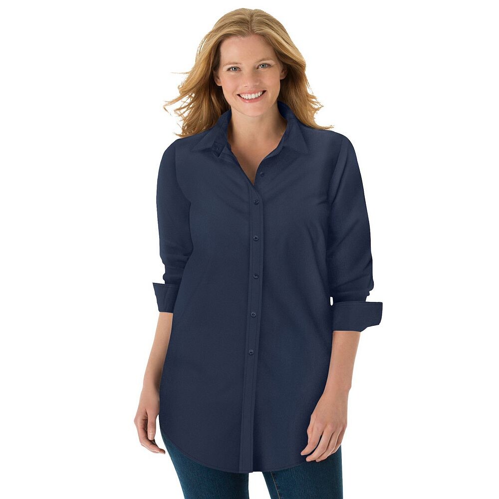Женщина в женской идеальной рубашке с длинным рукавом больших размеров Woman Within, цвет Original Navy
Женщина в женской идеальной рубашке с длинным рукавом больших размеров Woman Within, цвет Original Navy