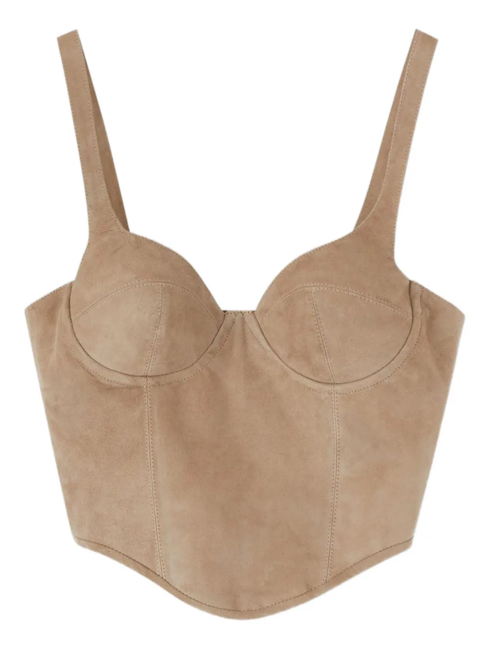Замшевый топ-бюстье Ermanno Scervino, коричневый
Замшевый топ-бюстье Ermanno Scervino, коричневый