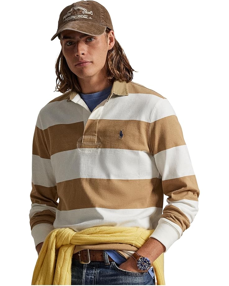 Мужская рубашка-регби Polo Ralph Lauren Classic Fit с воротником цвета хаки, Cafe Tan/Trophy Cream
Мужская рубашка-регби Polo Ralph Lauren Classic Fit с воротником цвета хаки, Cafe Tan/Trophy Cream