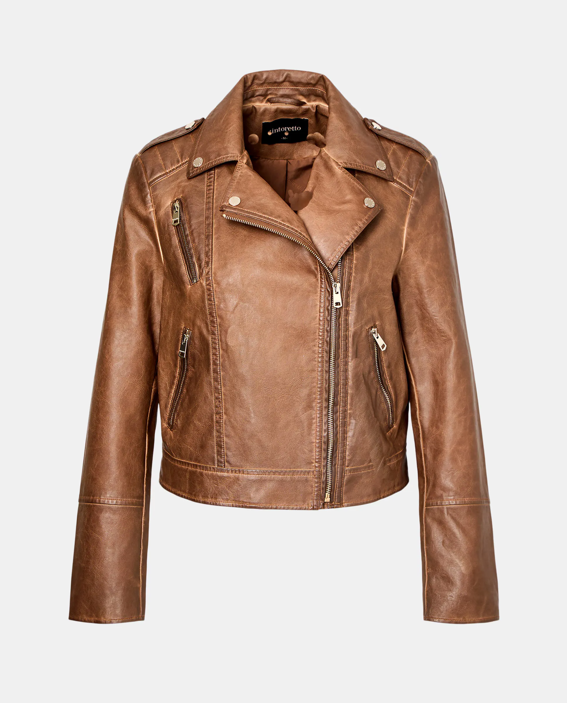 Куртка Tintoretto Leather Biker with Aged Effect and Lapels, коричневый
Куртка Tintoretto Leather Biker with Aged Effect and Lapels, коричневый