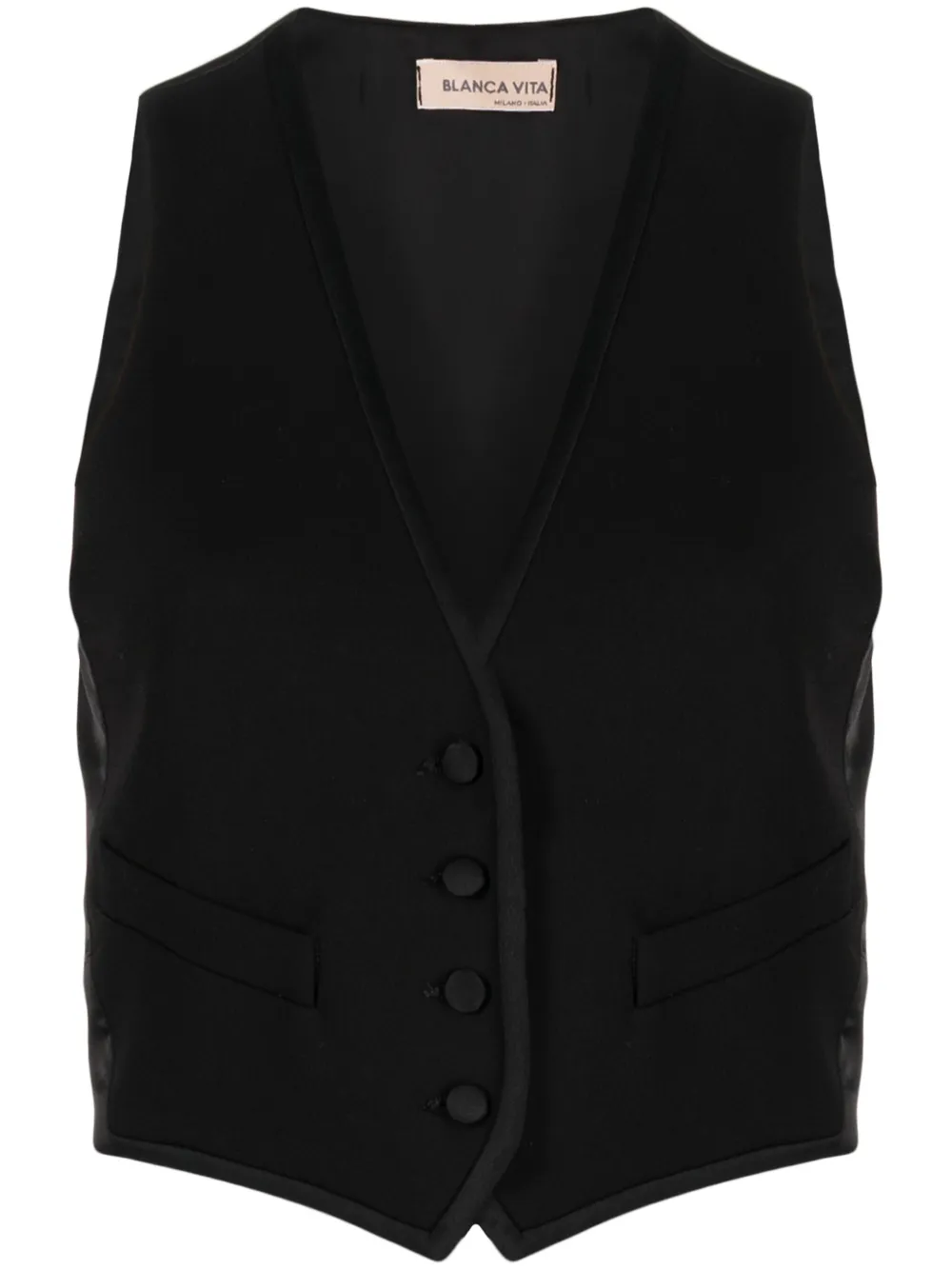 Жилет с V-образным вырезом Blanca Vita, черный
Жилет с V-образным вырезом Blanca Vita, черный