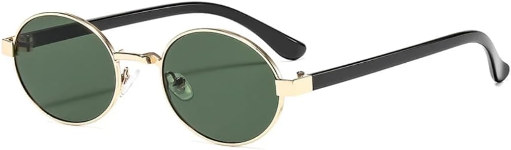 Классические металлические овальные женские солнцезащитные очки в стиле панк, мужские солнцезащитные очки класса люкс в маленькой оправе для рыбалки и вождения с защитой от УФ-излучения UV400 TVTBBVV, Black Green
Классические металлические овальные женские солнцезащитные очки в стиле панк, мужские солнцезащитные очки класса люкс в маленькой оправе для рыбалки и вождения с защитой от УФ-излучения UV400 TVTBBVV, Black Green