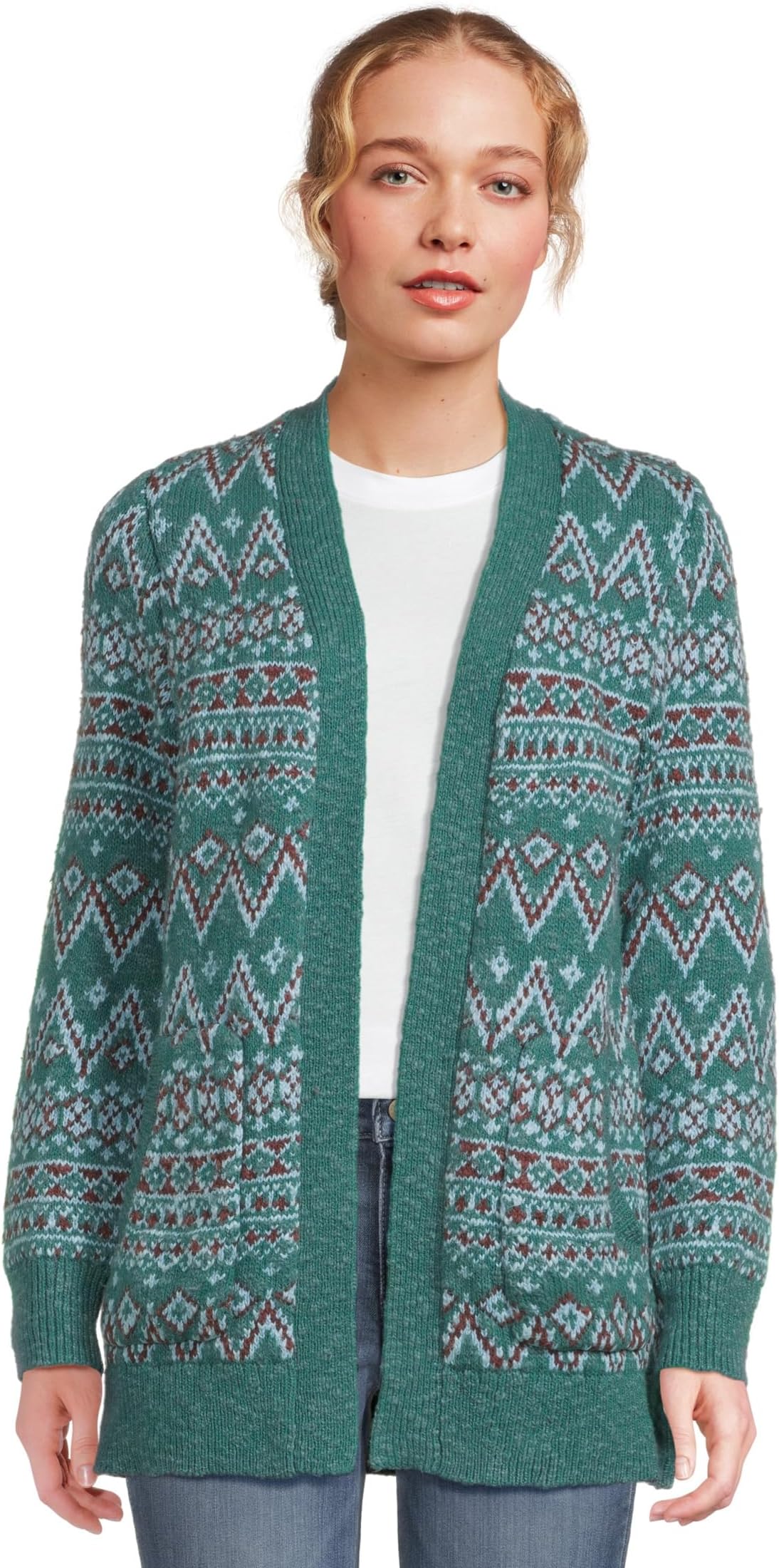Свитер L.L.Bean Women's Cotton Ragg Sweaters Open Cardigan Fair Isle, Shade Teal Fair Isle
Свитер L.L.Bean Women's Cotton Ragg Sweaters Open Cardigan Fair Isle, Shade Teal Fair Isle
