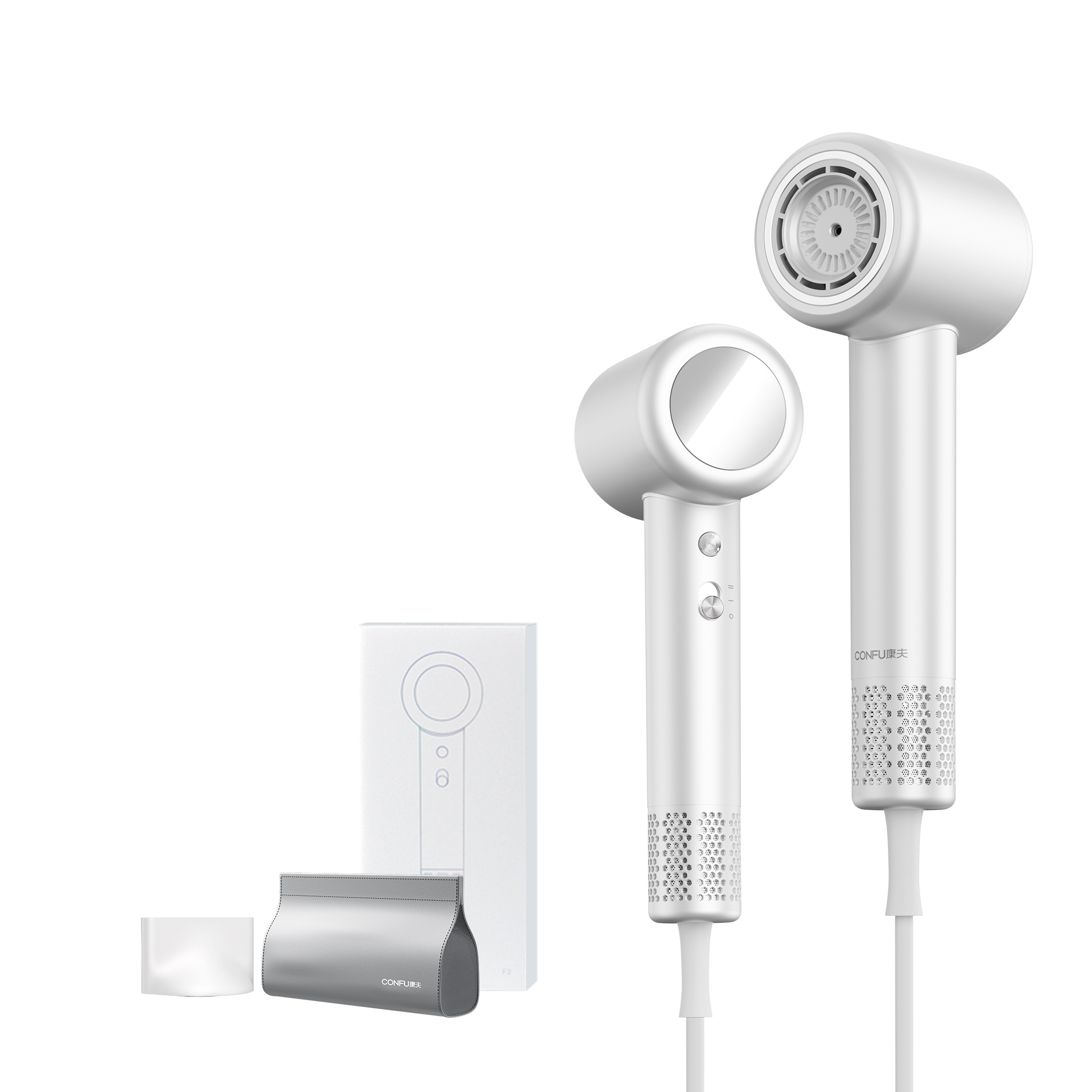 Фен для волос Confu, White (storage bag)
Фен для волос Confu, White (storage bag)