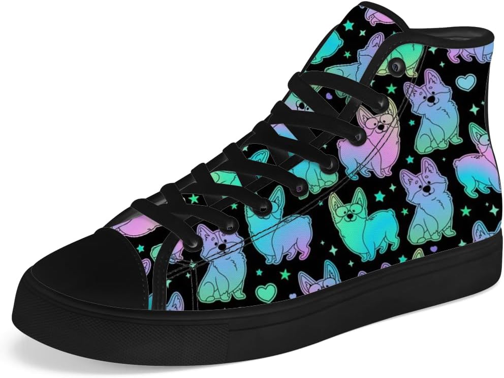 Высокие кеды на шнуровке с принтом корги для мужчин и женщин, милые повседневные кроссовки с рисунком мультяшной собаки, подарок для мальчиков и девочек Chebing, синий
Высокие кеды на шнуровке с принтом корги для мужчин и женщин, милые повседневные кроссовки с рисунком мультяшной собаки, подарок для мальчиков и девочек Chebing, синий