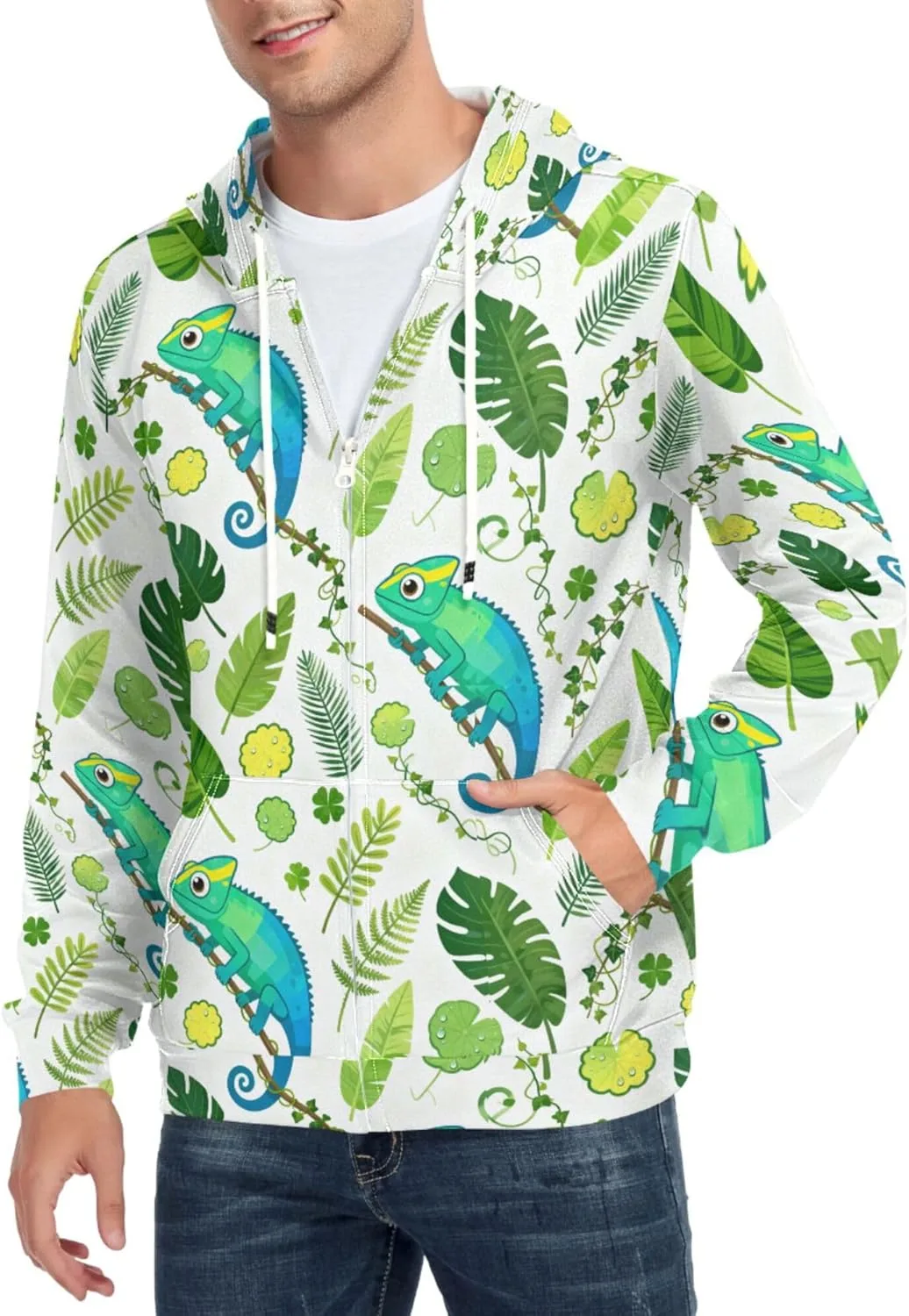 Мужская толстовка с капюшоном Full Zip Chameleon Leaves Green CUPADA
Мужская толстовка с капюшоном Full Zip Chameleon Leaves Green CUPADA