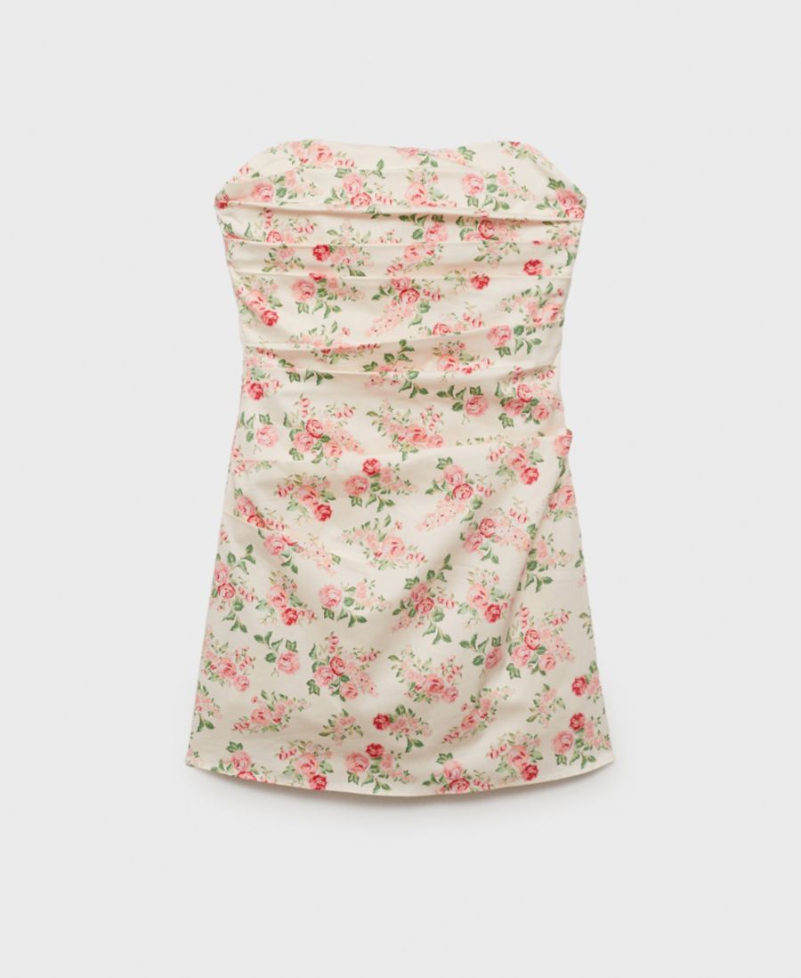 Женское платье без бретелей с цветочным принтом MANGO, Ecru
Женское платье без бретелей с цветочным принтом MANGO, Ecru