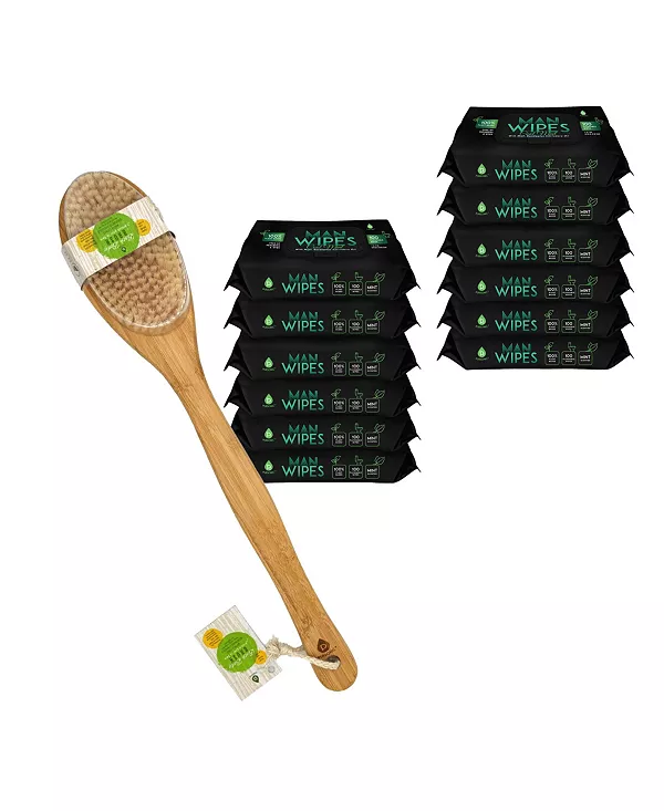 Набор гигиенических салфеток «Мятная свежесть»: 1200 смываемых влажных салфеток для мужчин (12 шт.) + щетка для тела с бамбуковой ручкой Pursonic, multicolor
Набор гигиенических салфеток «Мятная свежесть»: 1200 смываемых влажных салфеток для мужчин (12 шт.) + щетка для тела с бамбуковой ручкой Pursonic, multicolor